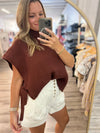 "Curl Up" Turtleneck Sweater Vest