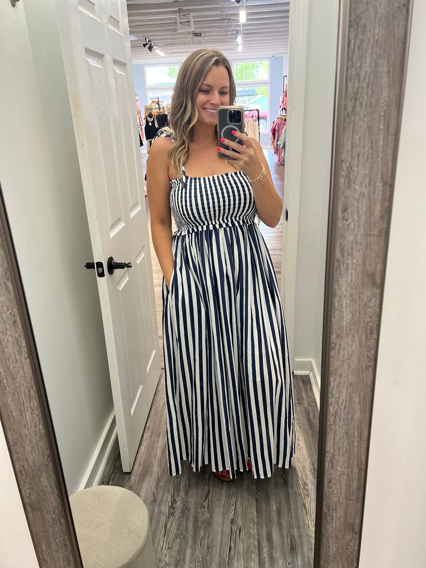 "Summer Sun" Navy Dress
