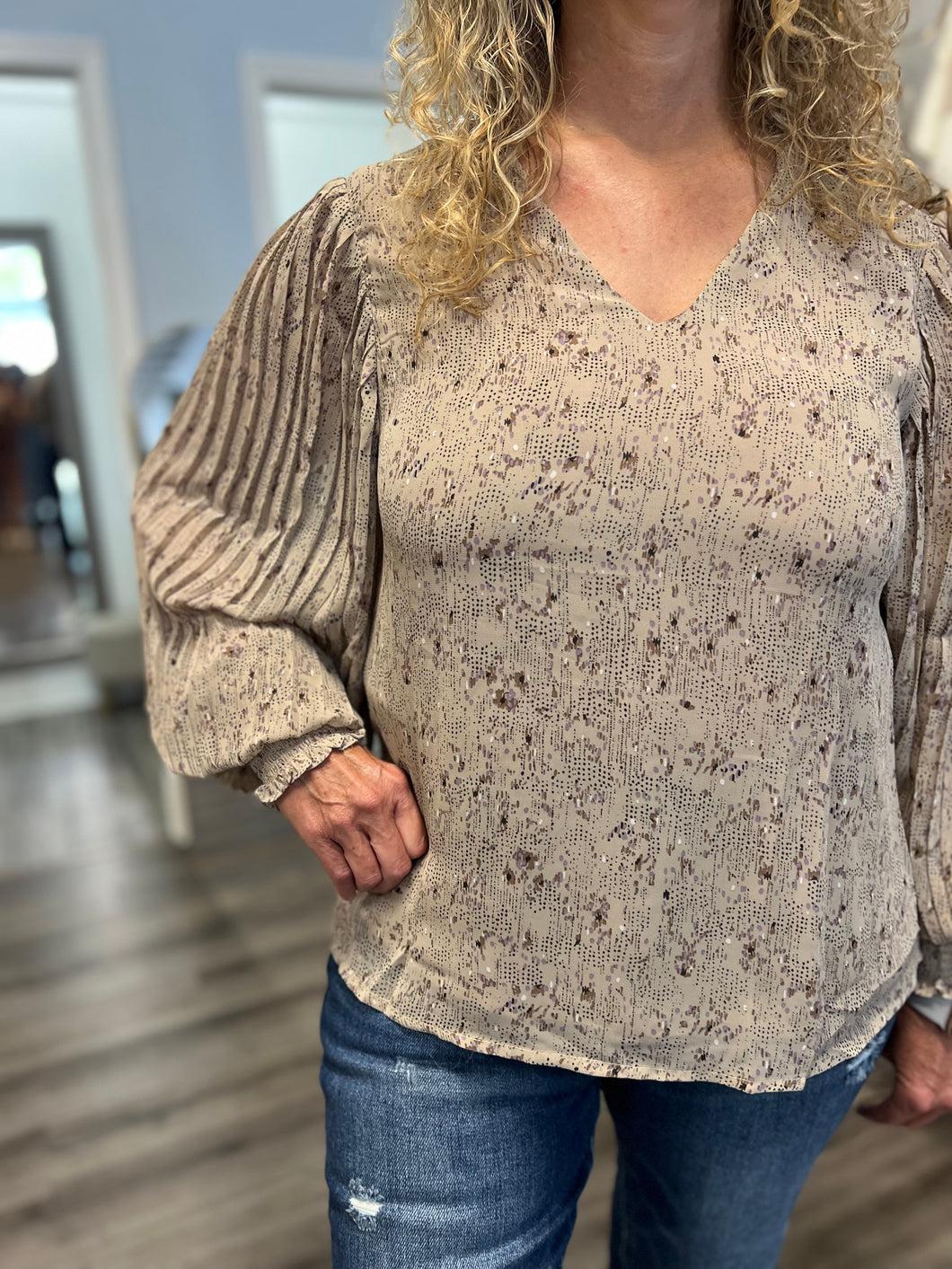 "A lot More Free" Printed Top