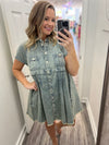 "What I Got" Denim Button Down Dress