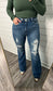 "Willa" Destressed Flare Denim