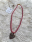 “Heart Full” Pink Rope Heart Necklace