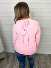 "Always Near" Baby Pink High Neck Blouse