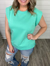 "No Doubt" Mint Sleeveless Top