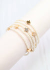 Panetiere Pearl Cross Bracelet Set Ivory