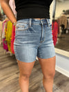 "Haley" Raw Hem Denim Shorts