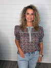 "The only Way" Midnight Floral Top