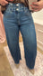 "Aubrey" Barrel Leg Risen Jeans