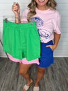 "With me Always" Elastic Waist Shorts