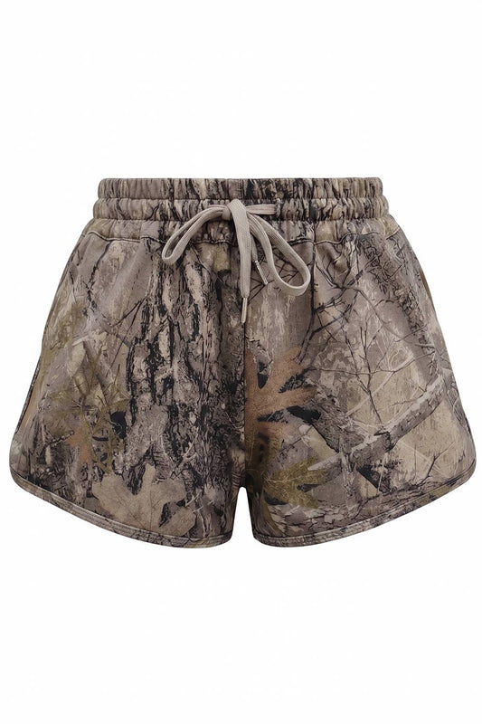 Camouflage Drawstring Dolphin Short