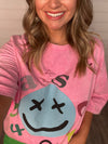 "World Searcher" Short Sleeve Smiley Face Tshirt