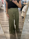 "Nothing like you" Olive Wide Leg Pants