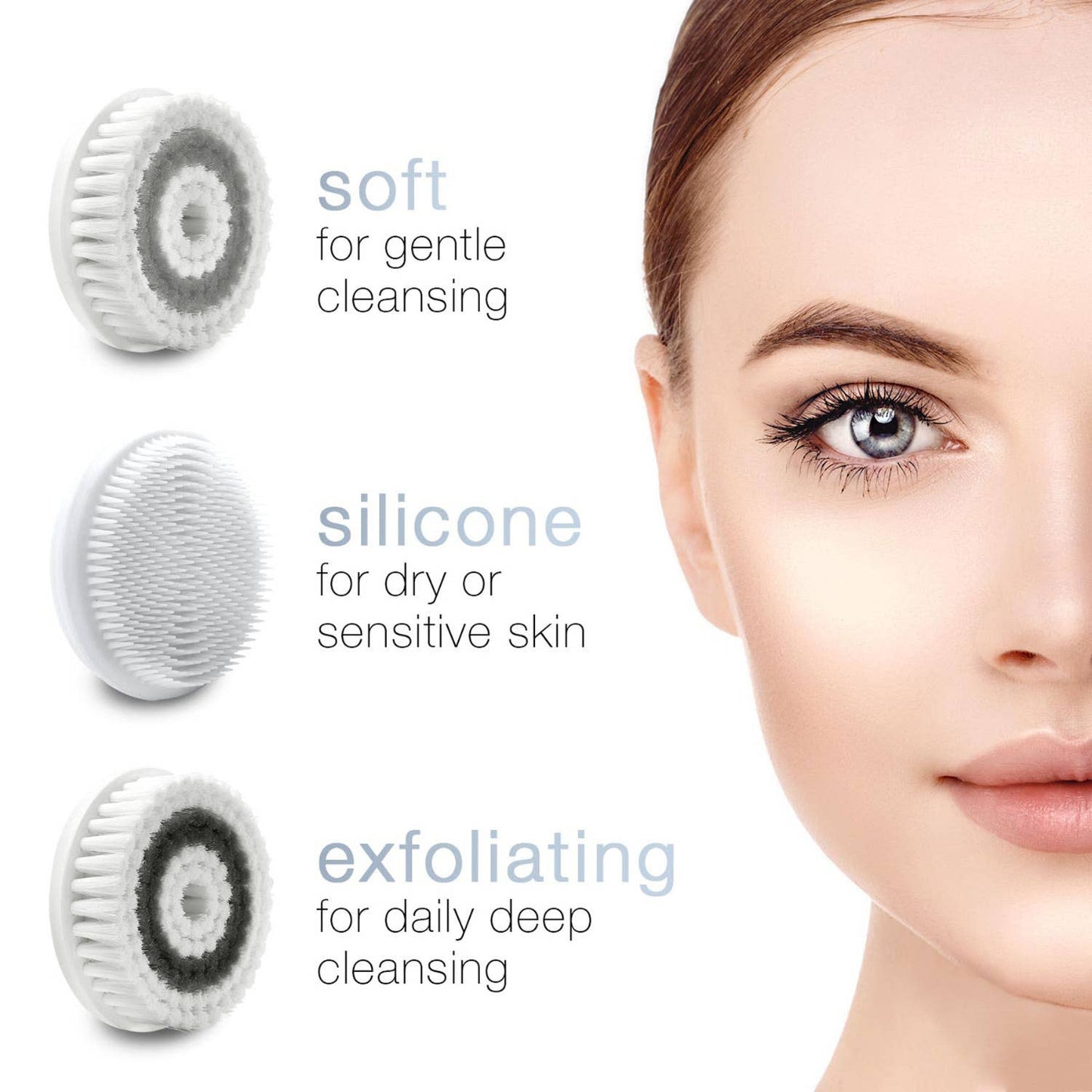 Cora 3 Facial Cleansing Brush with Travel Case