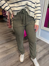 "The Twist" Olive Tencel Pants