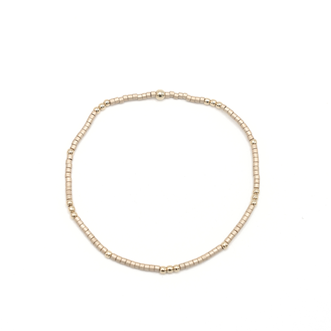 2mm Newport GOLDEN + Gold Filled Waterproof Bracelet
