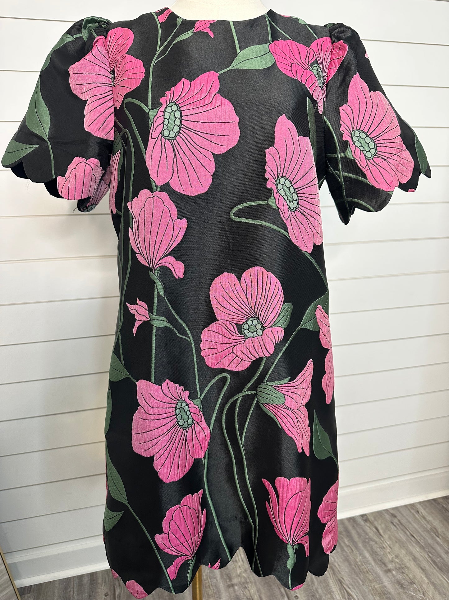 "Forgiveness" Black/Pink Floral Dress
