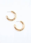 Jesse Hoop Earring Shiny Gold