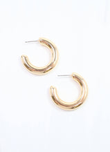 Jesse Hoop Earring Shiny Gold