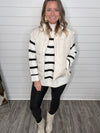 DB White/Black Striped Sweater