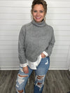 "Perfect Match" Turtle Neck Contrast Top