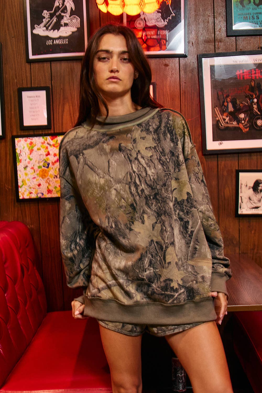 Real-Tree Camouflage Mock-Neck Sweatshirt