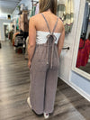 "Easy On Me" Mineral Washed Jumpsuit