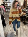 "Feeling The Vibe"  Multi Striped Sweater