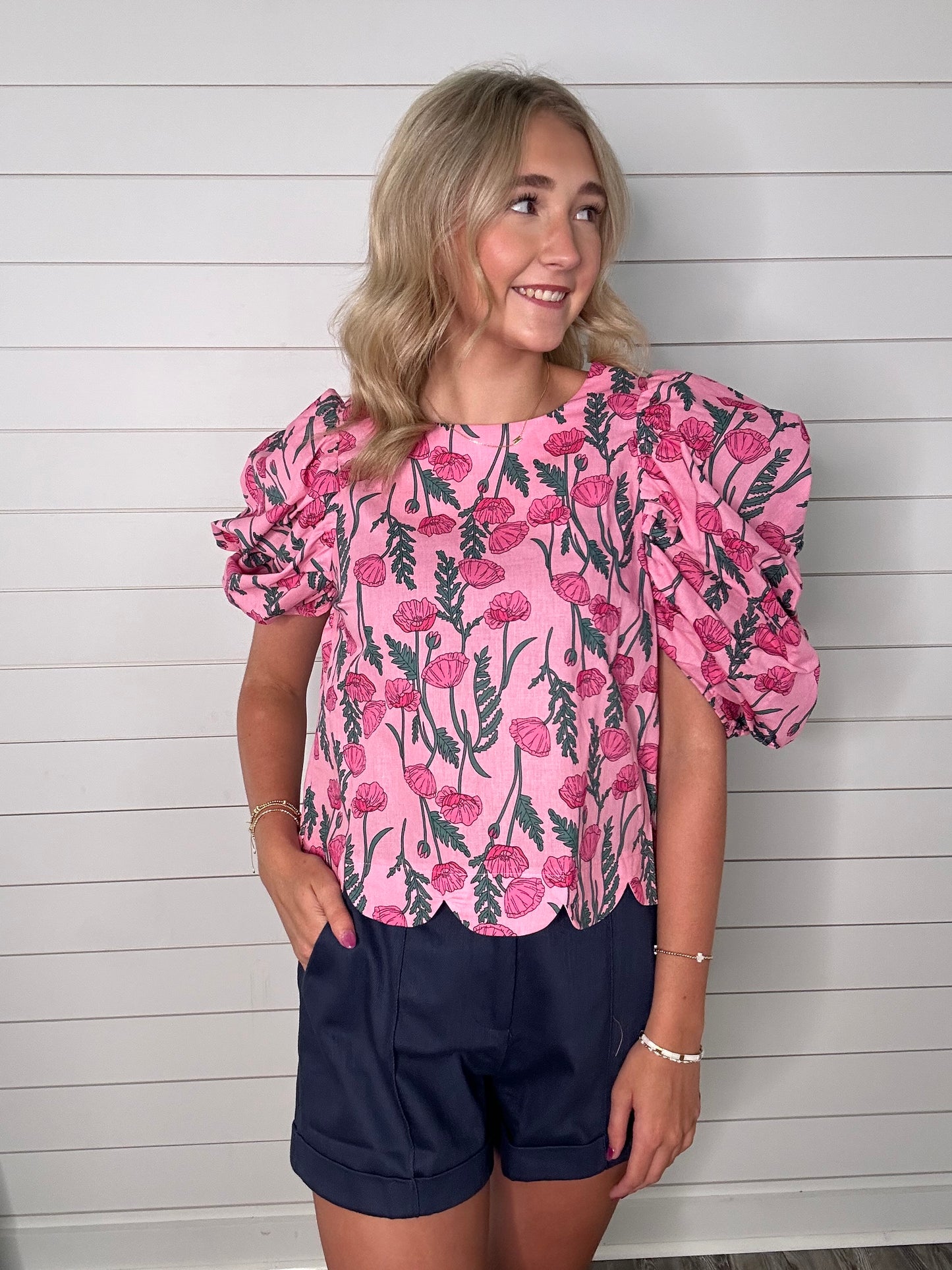 "Best Yet" Pink Floral Top