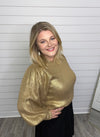 "Halfway" Metallic Gold Sweater