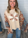 "People Like Us" Mix Print Top