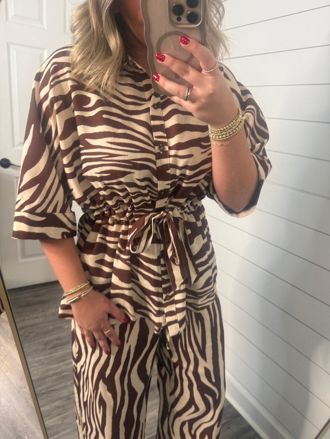 "Spring Springtime" Zebra Printed Pants