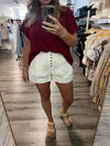 "Freedom" Off White Shorts