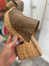 "BADA BING" Brown Block Heel