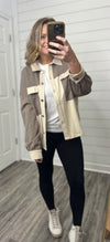 "Hand in Hand" Oatmeal Button Down Jacket