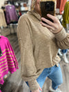 "All for you" Camel Turtle Neck Top