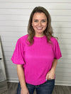 "Got my Back" Hot Pink Mock Neck Top