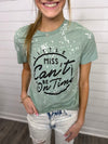 "Little Miss Can't Be On Time" Bleached Tee