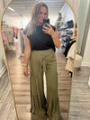 "Nothing like you" Olive Wide Leg Pants