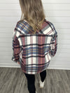 "Long time gone" Burgundy Plaid Shacket