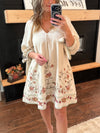 "Pursue Me" Floral Embroidery Dress