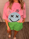 "World Searcher" Short Sleeve Smiley Face Tshirt