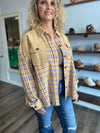 "Baby Come Back" Plaid Mix Button Down
