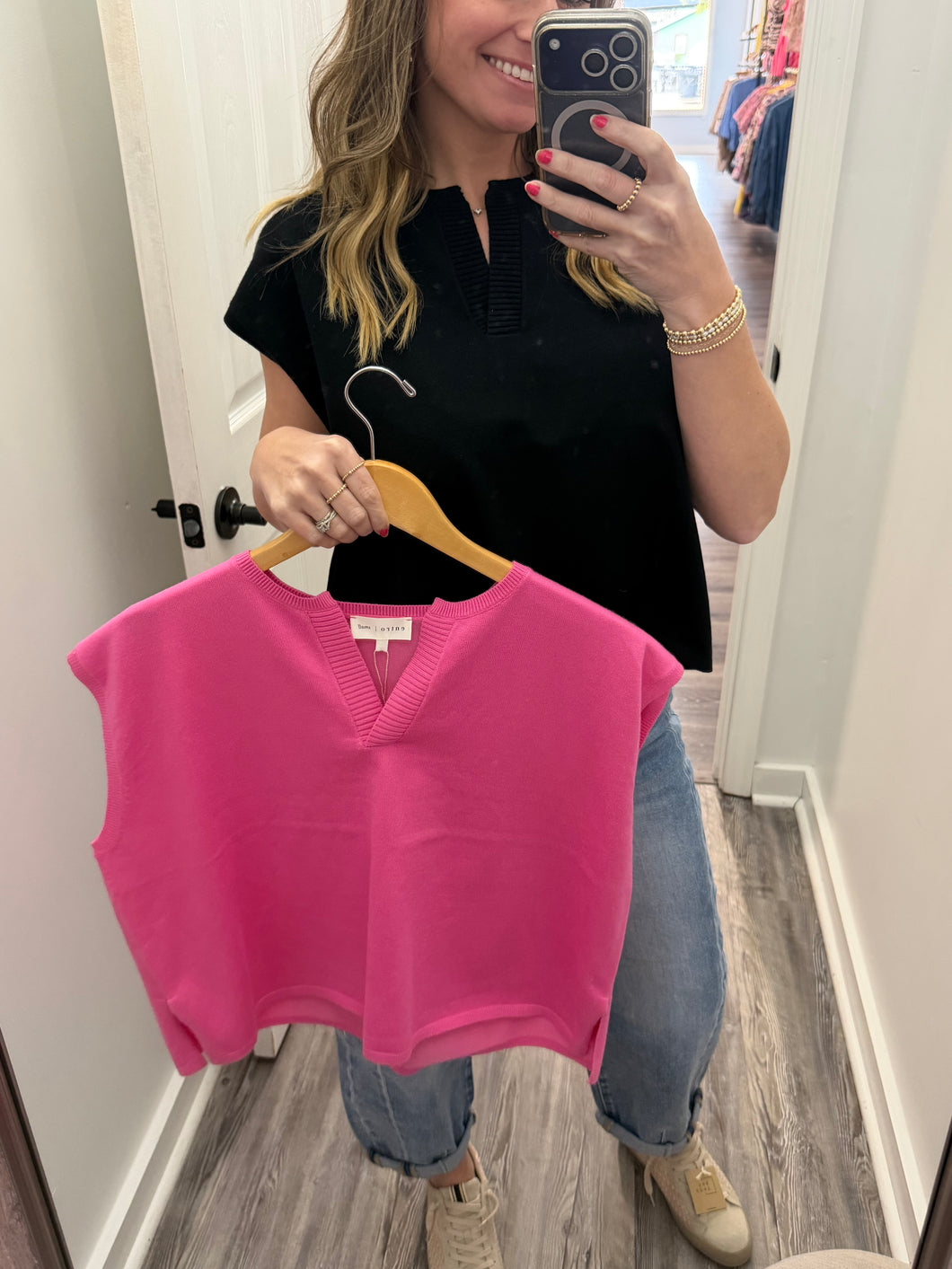 " Living Water" Sleeveless Sweater