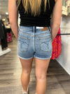 "Haley" Raw Hem Denim Shorts