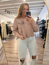 "Maybe Later" Mauve Knit Sweater