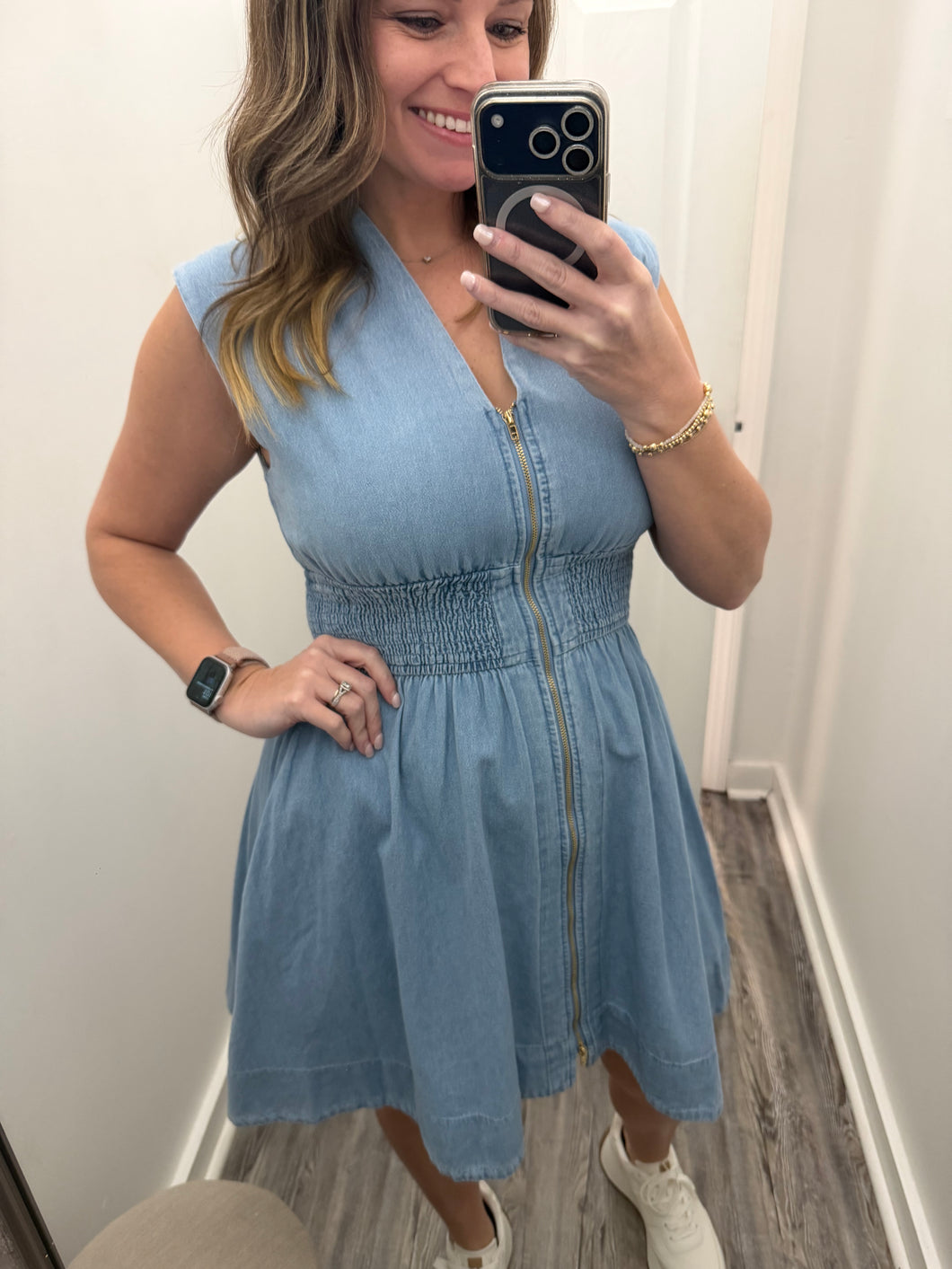“Easy Like Spring” Light Denim Dress