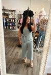 "By the Hand" Sage Linen Jumpsuit