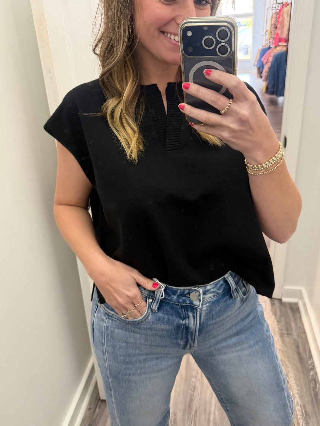 " Living Water" Sleeveless Sweater