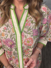 “Effortless Essentials” Pink/Green Floral Top