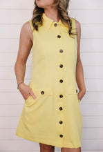 “Tried & True” Yellow Button Up Dress